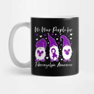 Fibromyalgia Awareness We Wear Purple for Fibromyalgia Gnome Mug